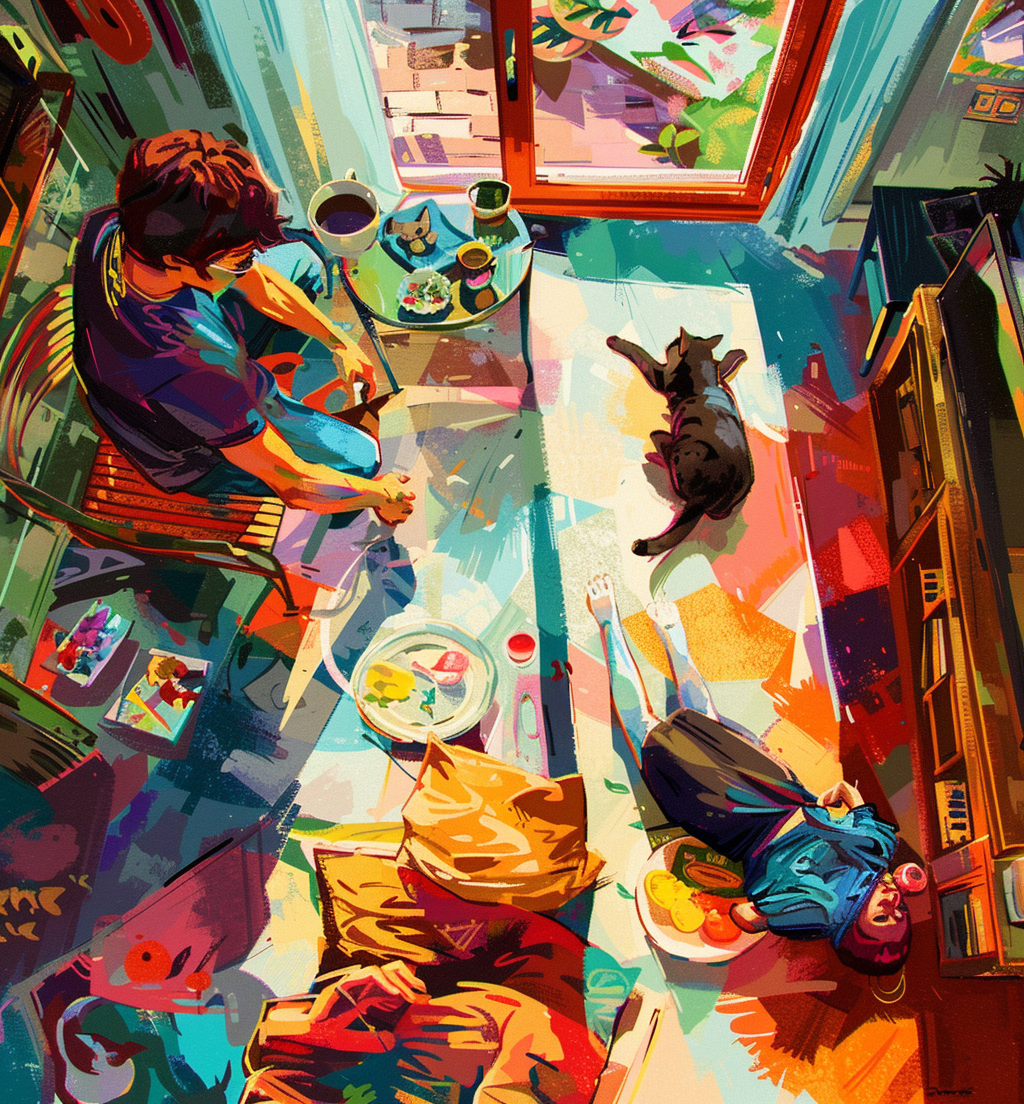 Art Print Catcore Solarizing Realism