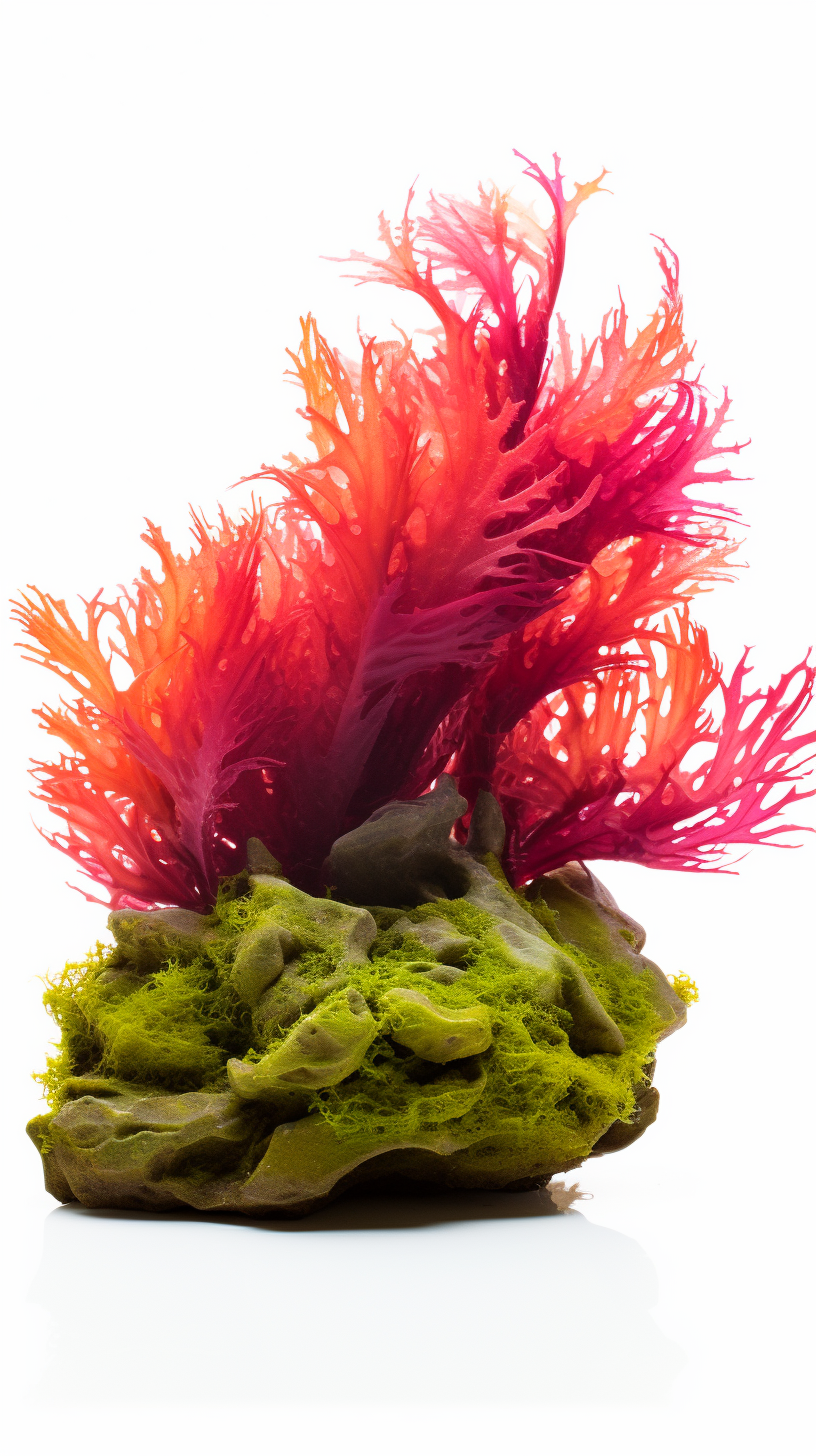 Brightly Colored Sea Moss on Rock