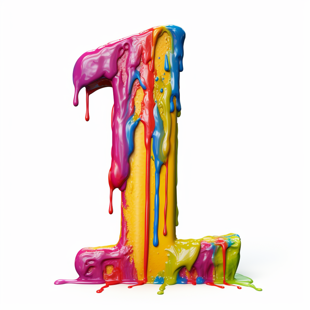 Colorful slime letter  I