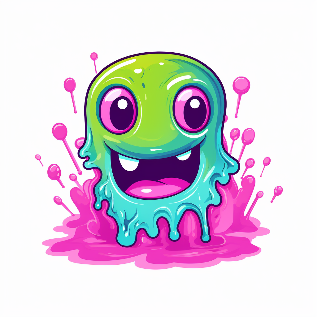 Playful hello from slime logo