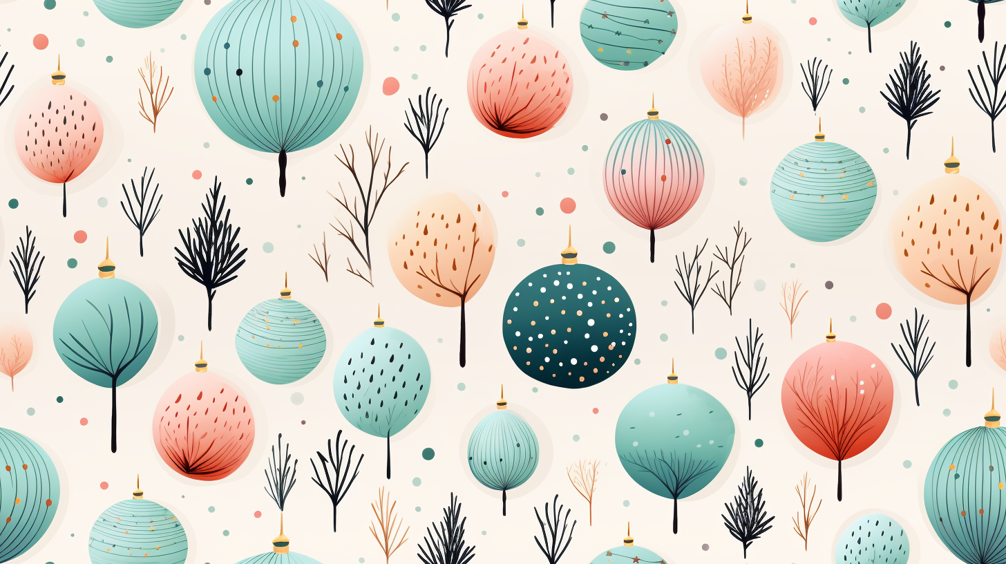 Colorful winter ornaments and balls on white background