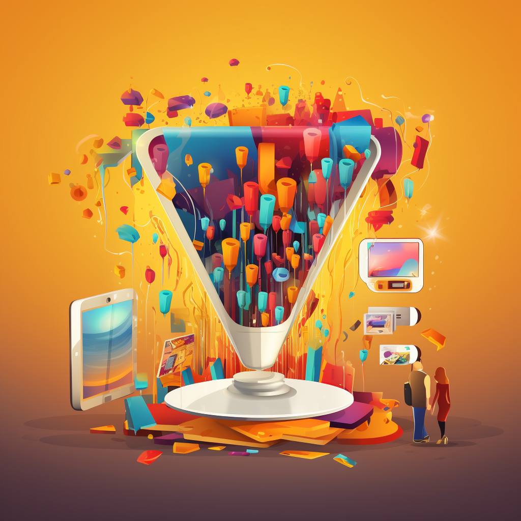 Vibrant remarketing illustration