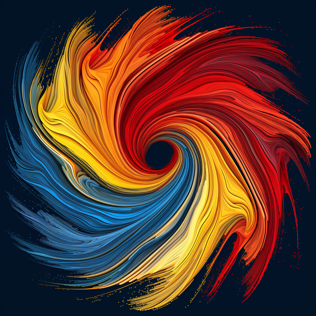 Vibrant colored swirl artwork