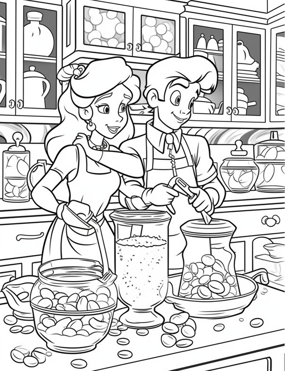 MidJourney Prompt - Coloring Book Illustration