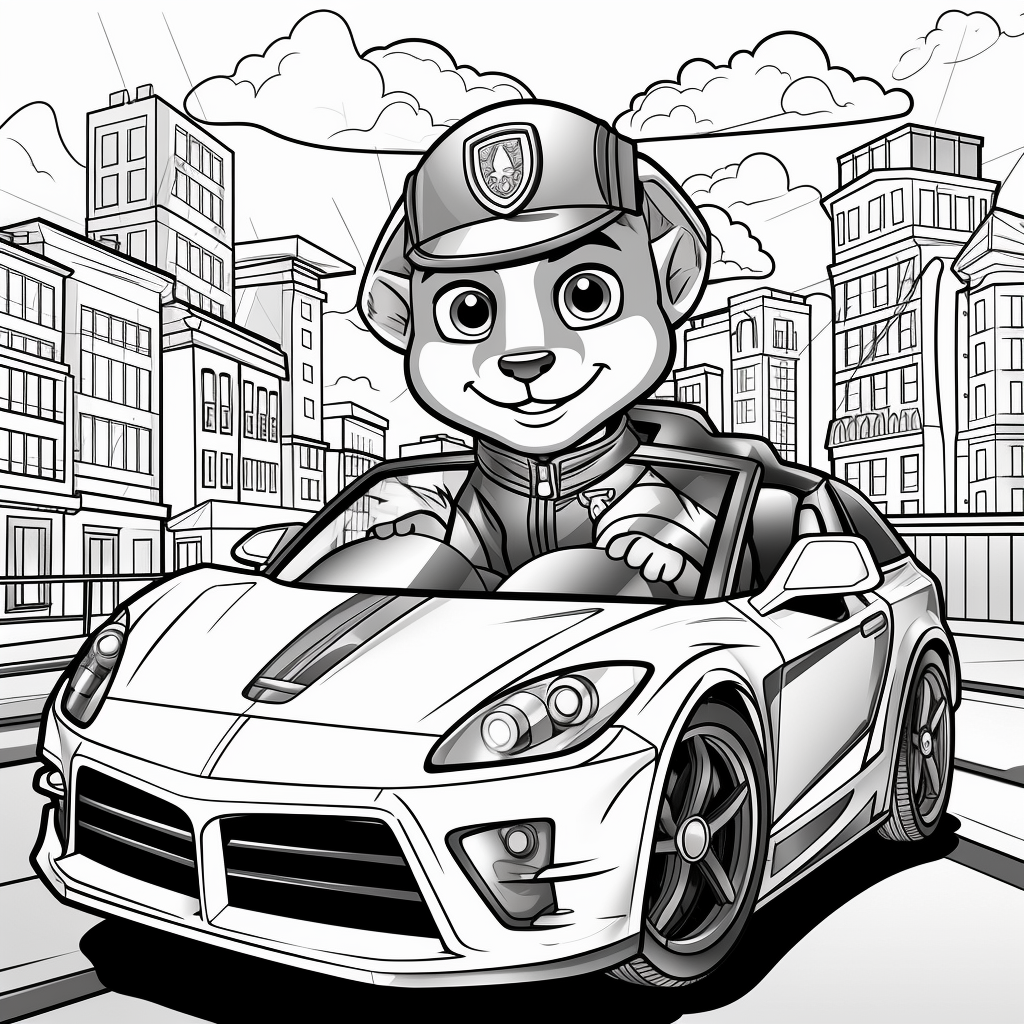 Paw Patrol-inspired Coloring Book Pages