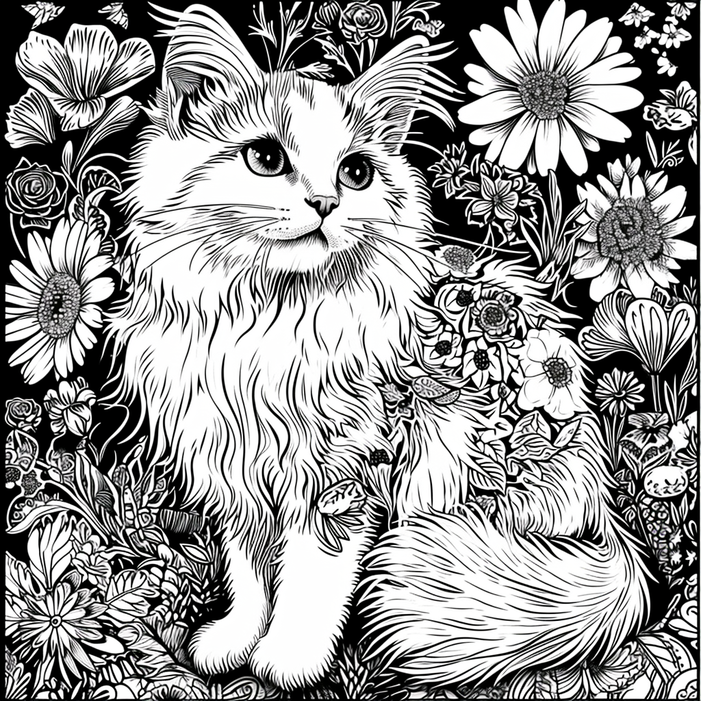 Kitten Coloring Page