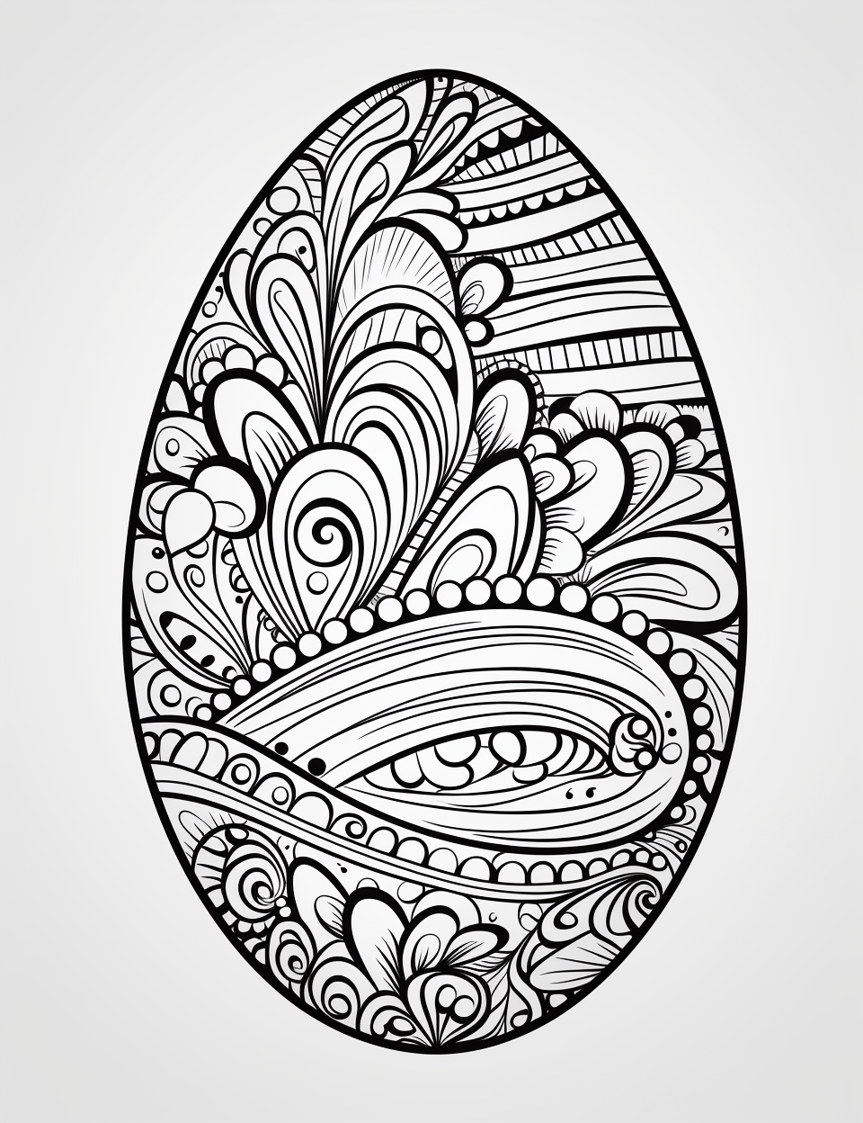 Easter Egg Cartoon Coloring Pages