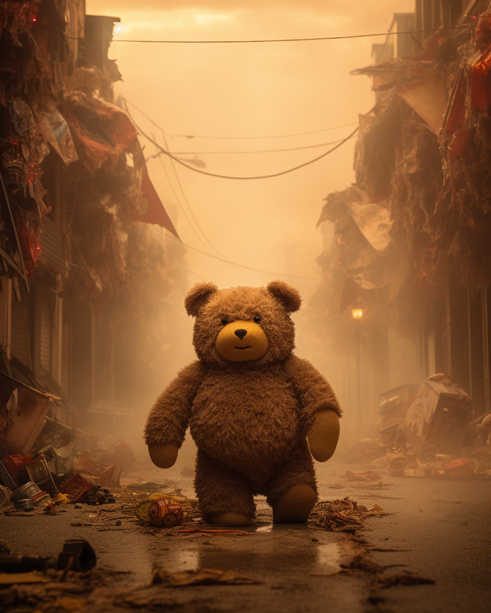 Colossal Winnie the Pooh Teddy Bear in Sandstorm