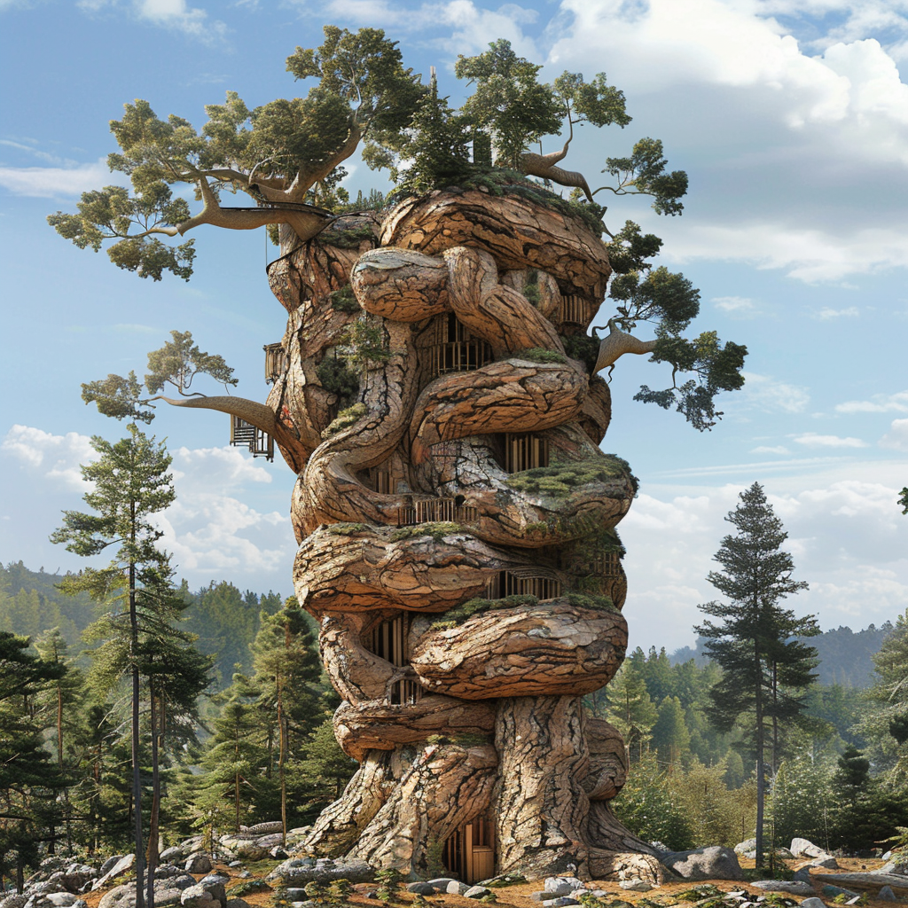 Colossal tree made of trees