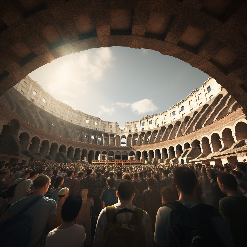 Colosseum crowd view