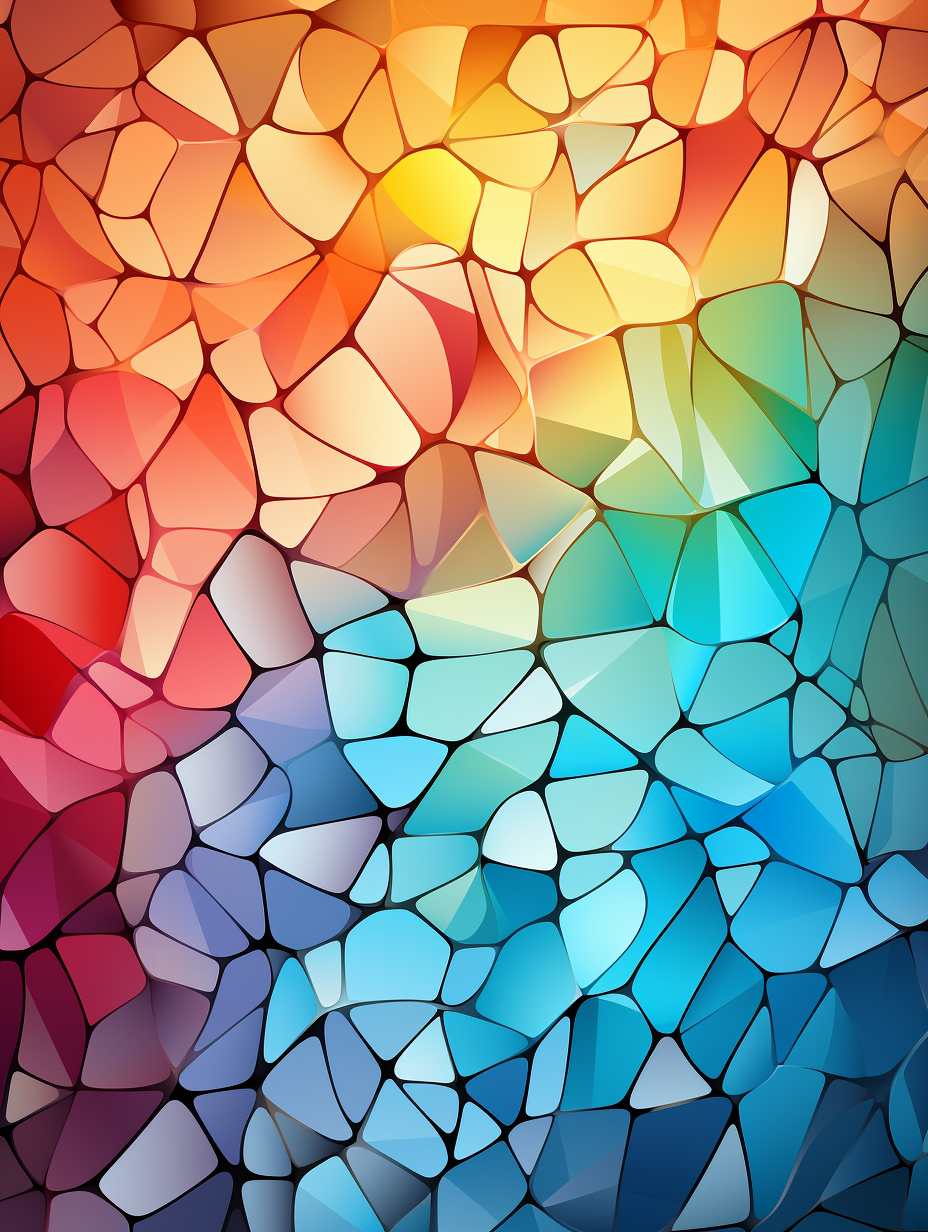 Colourful gradient with light voronoi effect