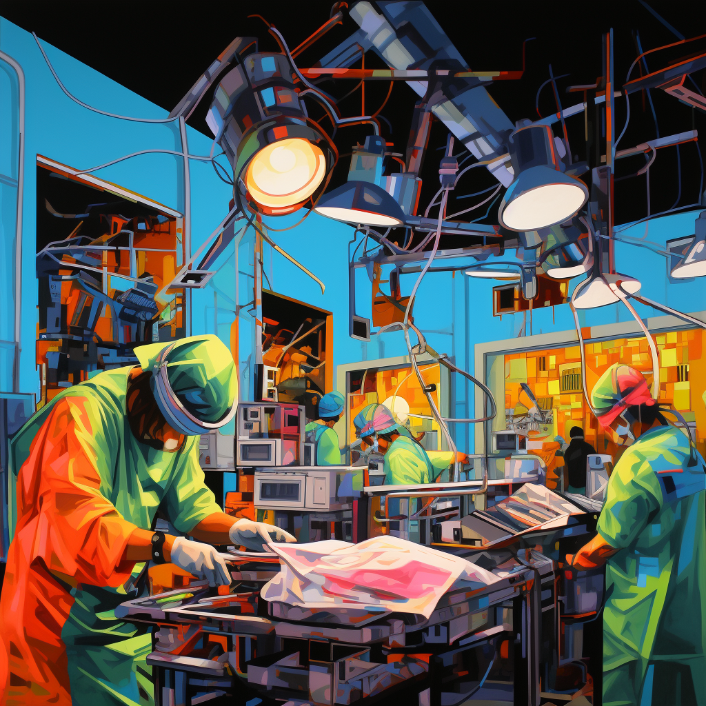 Colorful Operating Theatre Pop Art