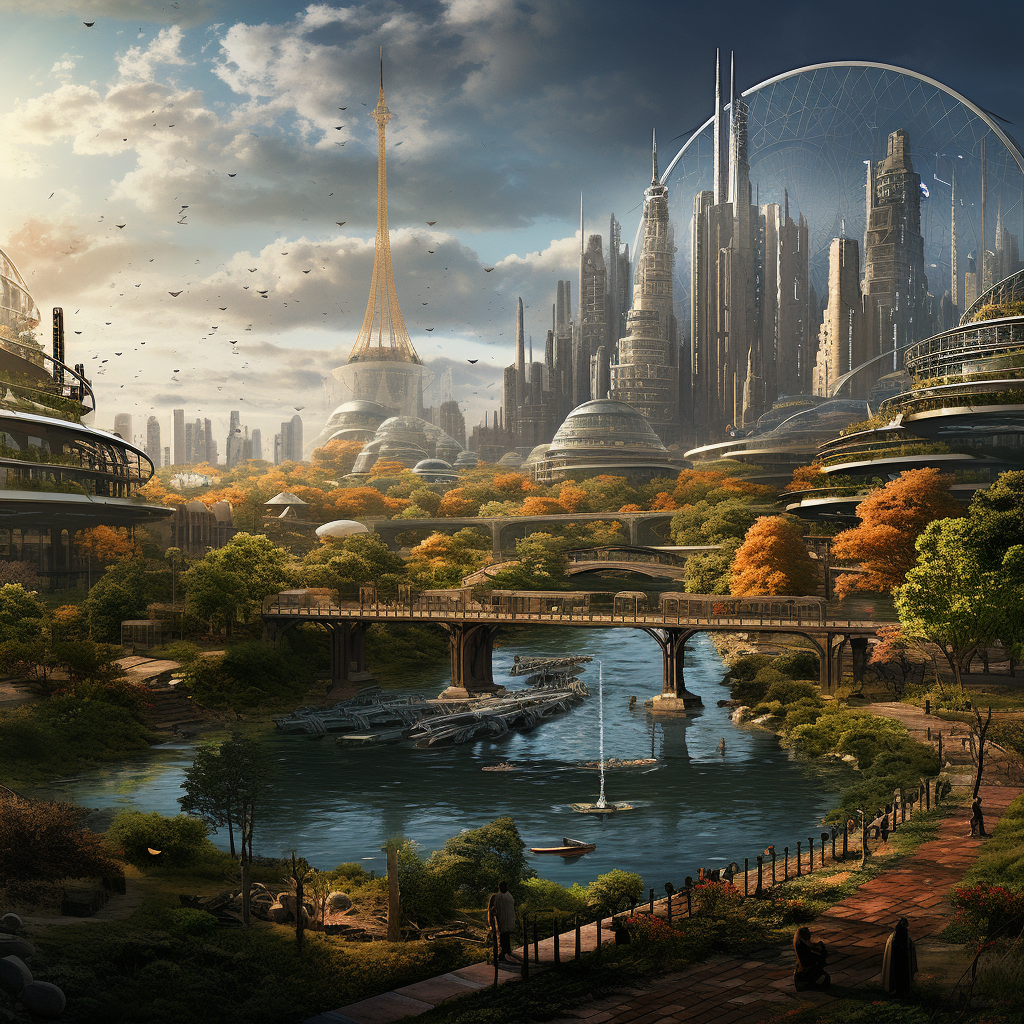 Futuristic Columbus, Ohio in 2053