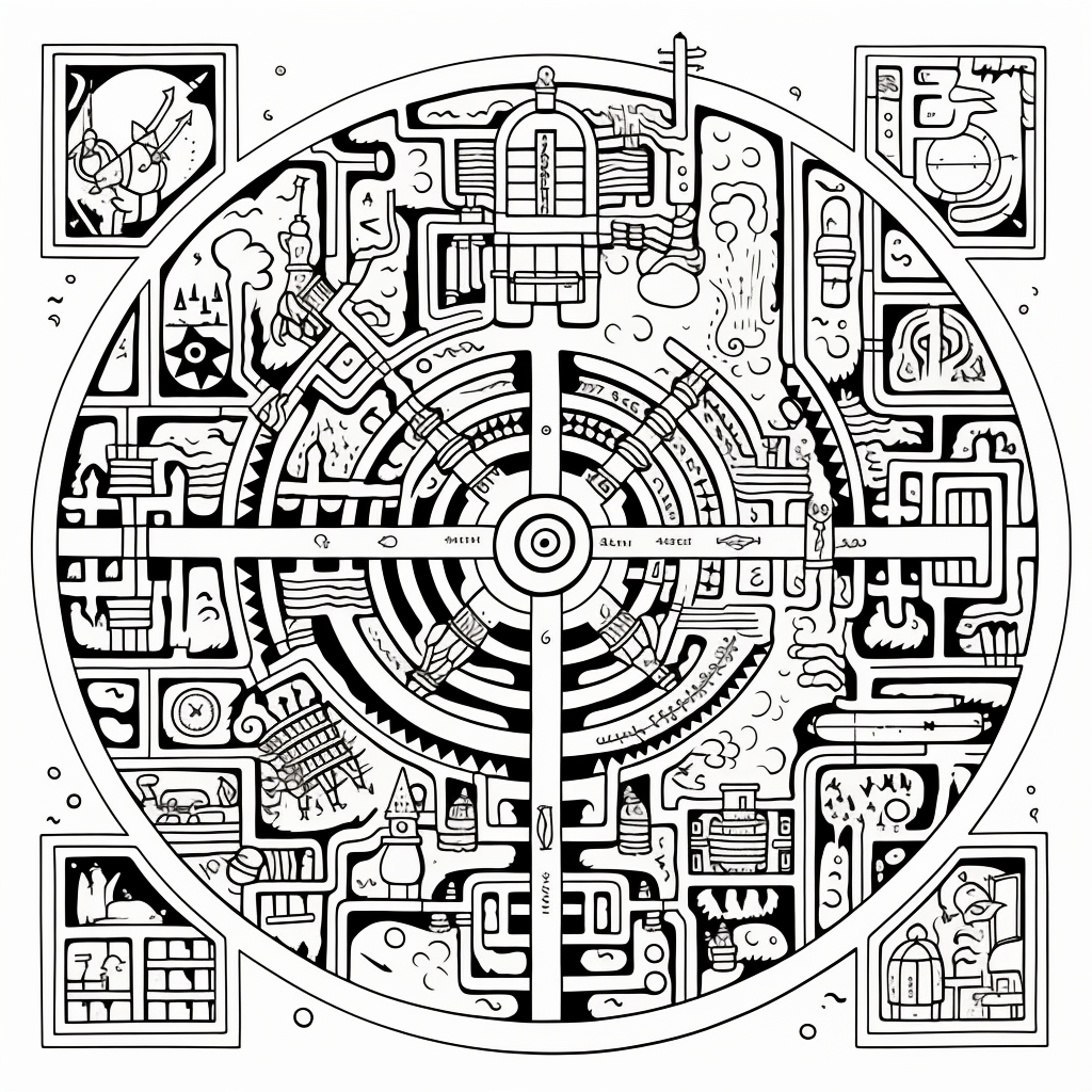 Maze depicting Christopher Columbus' journey