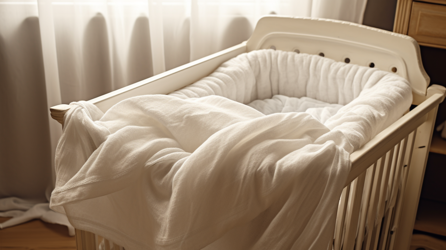 Comfortable baby nursery with gauze supplies