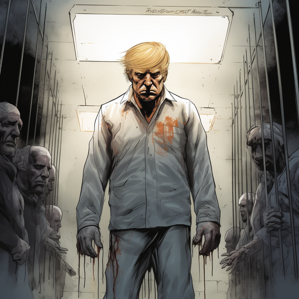 Donald Trump in Insane Asylum Sketch