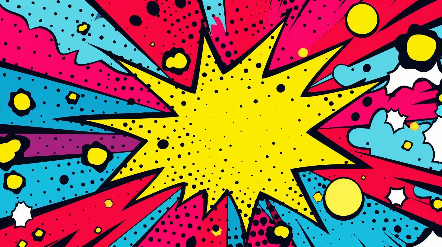 Vibrant comic pop art abstract background