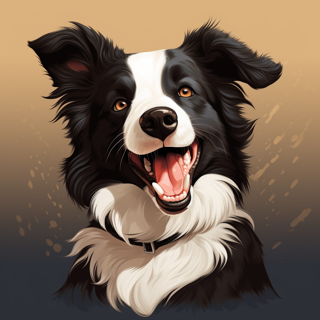 Border Collie Puppy Logo Design