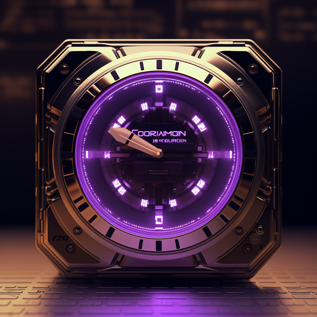 Cyberpunk Commodore 64 clock logo