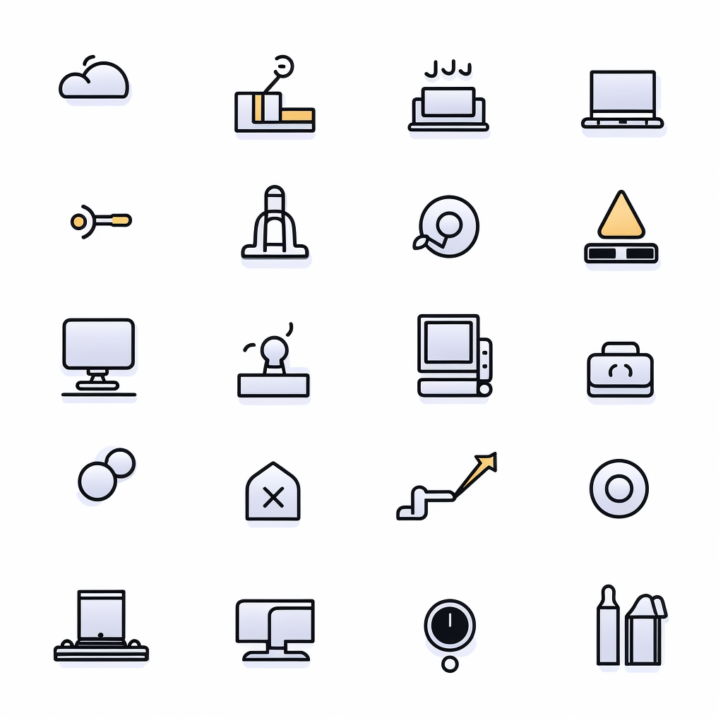 Set of communication channels icons