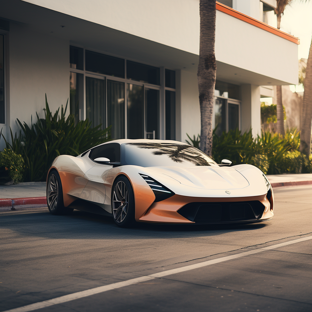 Stunning compact sport car parked in California