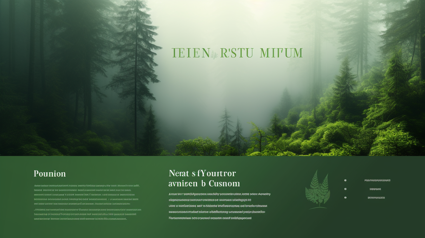 Green forest summary for company introduction