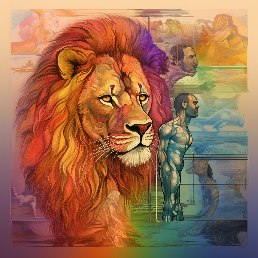 Lion and Human Reflect Emotions