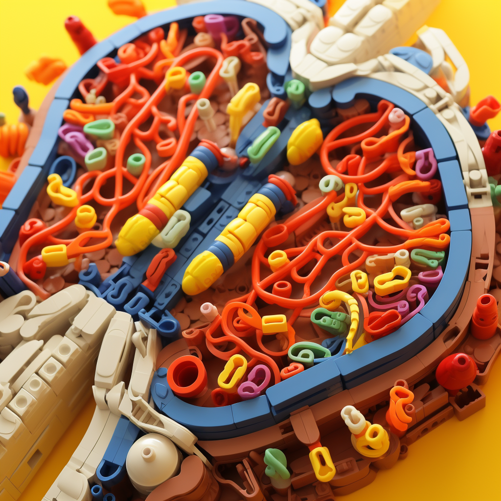 Complex mitochondria made with Lego