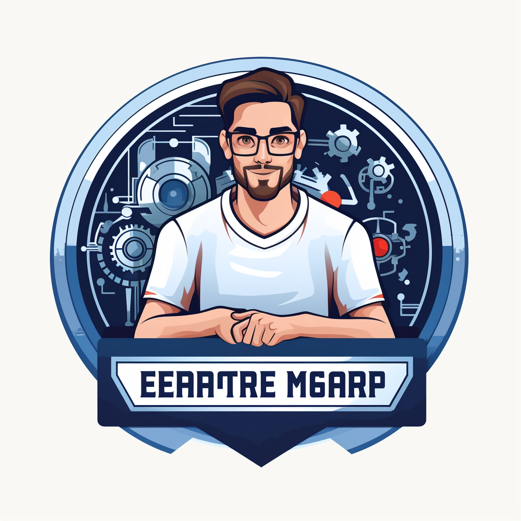 Computer repair engineer logo