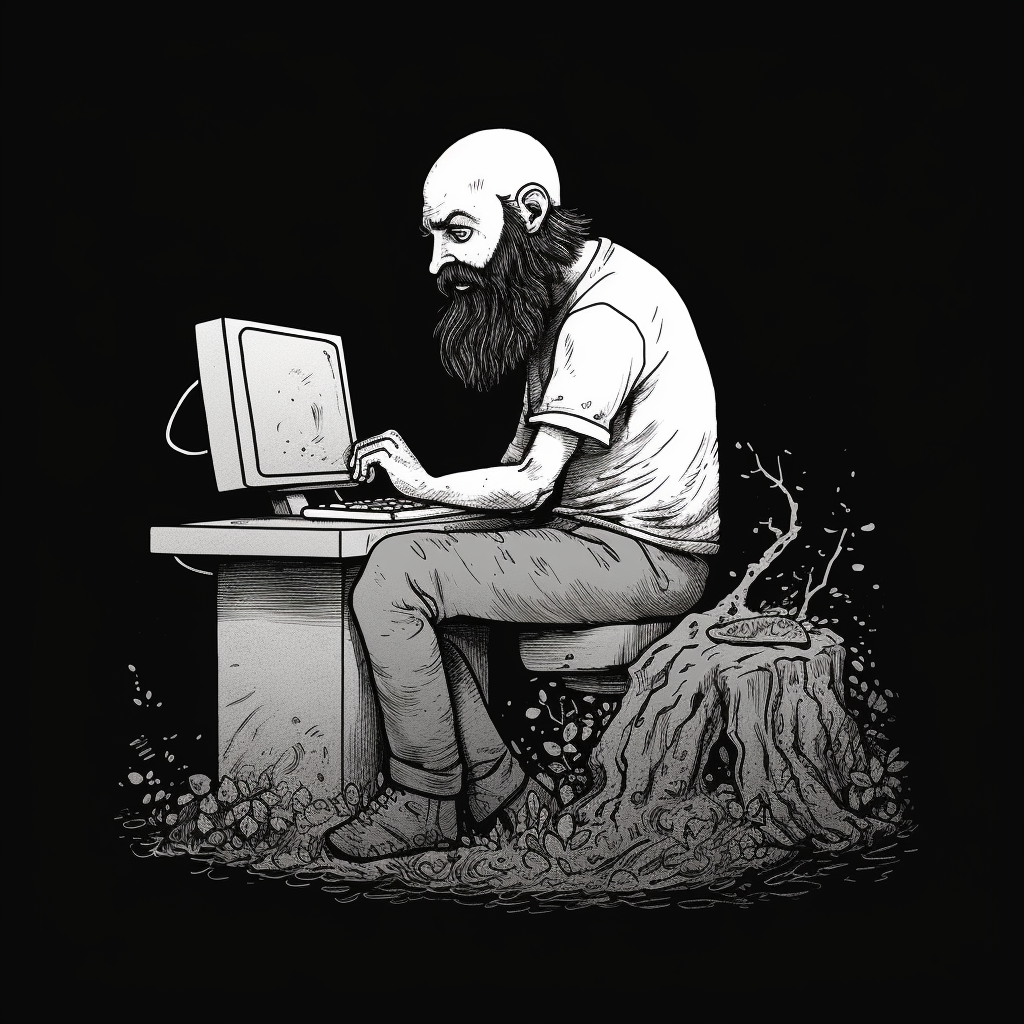 Creative computer illustration in Silverstein style