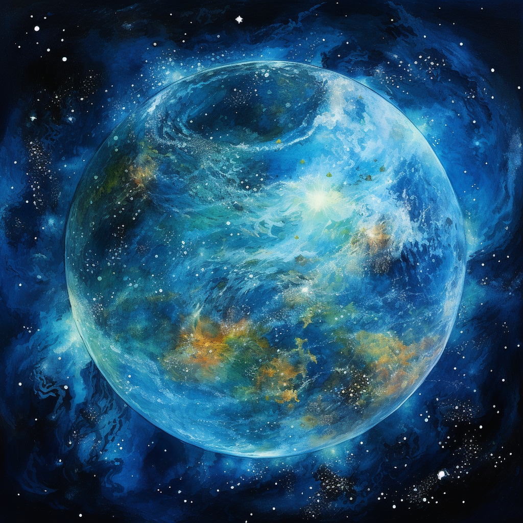 Intense Computronium Earth painting