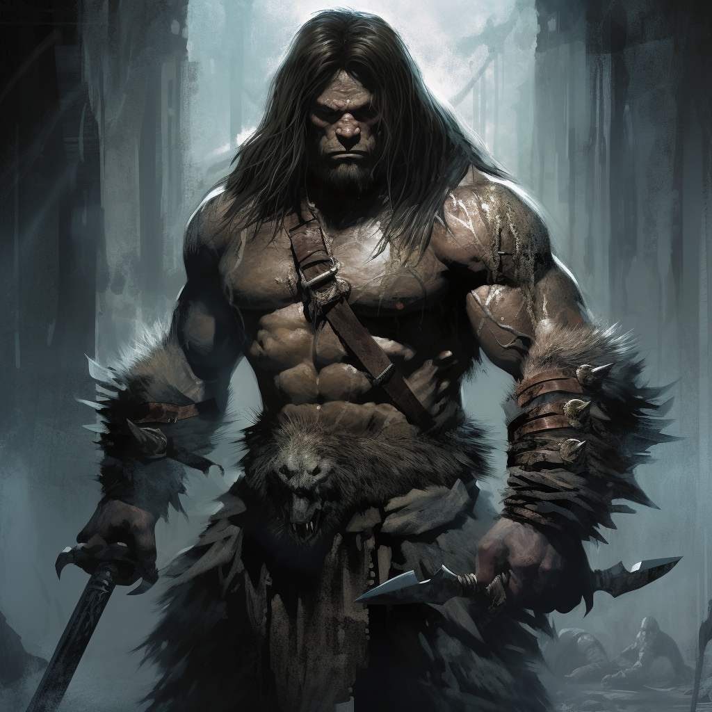 Conan the Barbarian Bugbear with Glaive in Shadows