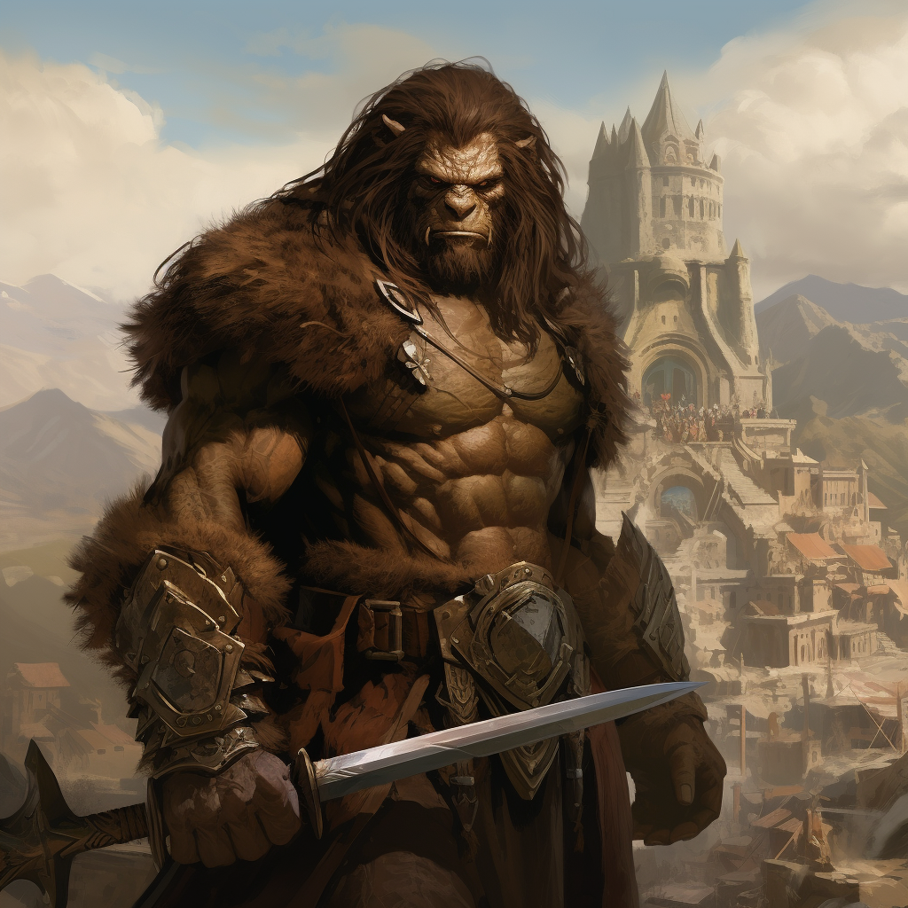 Conan the Barbarian Bugbear with Glaive in Town