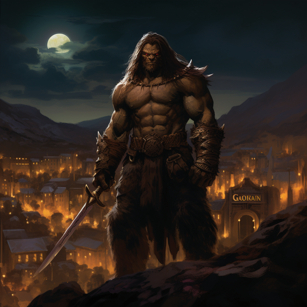 Conan the Barbarian Bugbear with Glaive