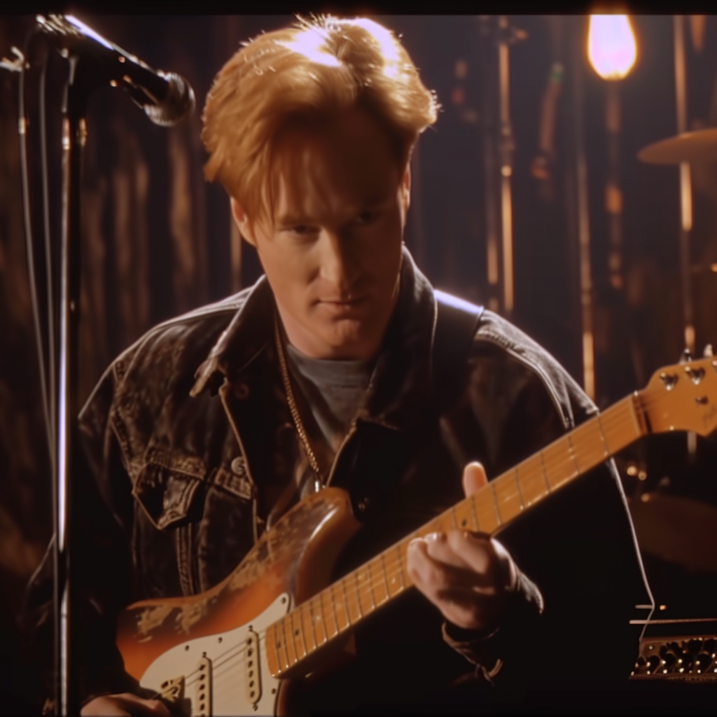 Conan O'Brien in grunge music video