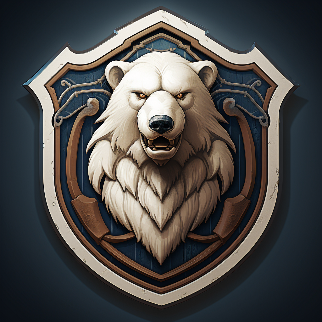 Concept Art Coat of Arms Stylized Logo White Bear