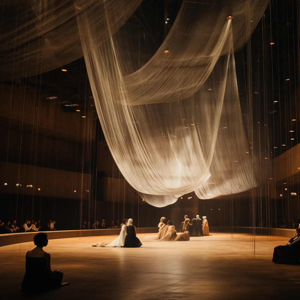 Suspended Nets Concert Hall Design