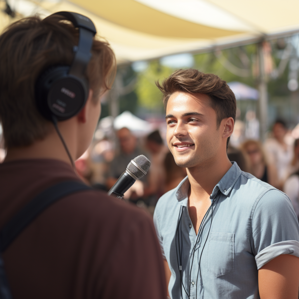 Radio Interview Musician Outdoor Concert