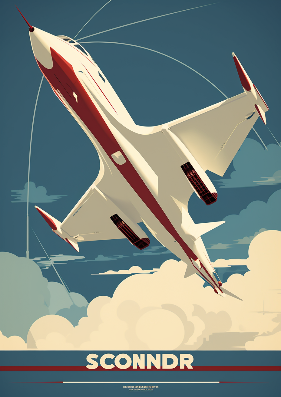 Retro-style Concorde Flight Poster