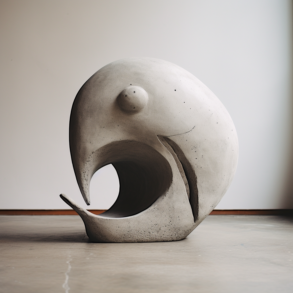 Beluga sculpture in concrete