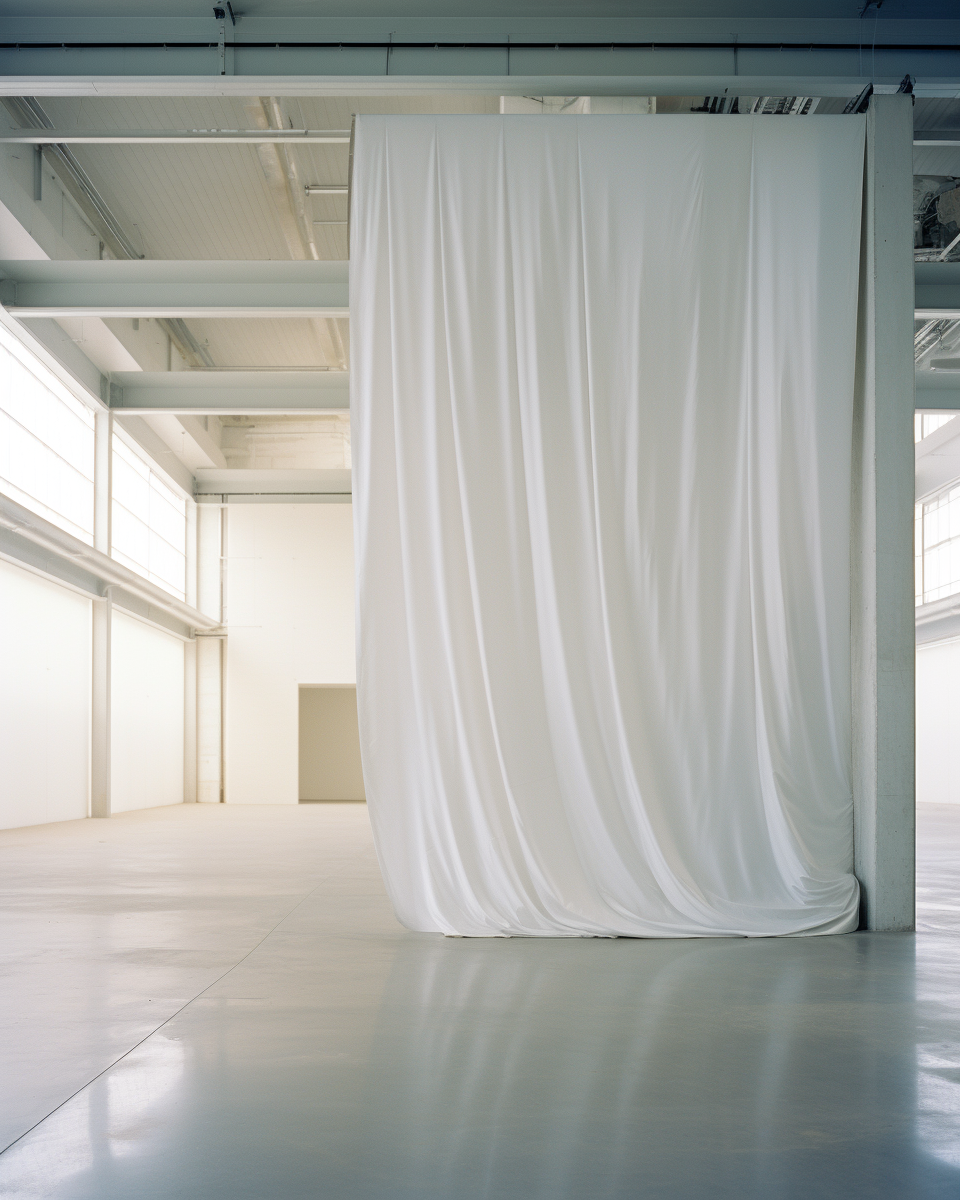 Spacious room in concrete and steel building