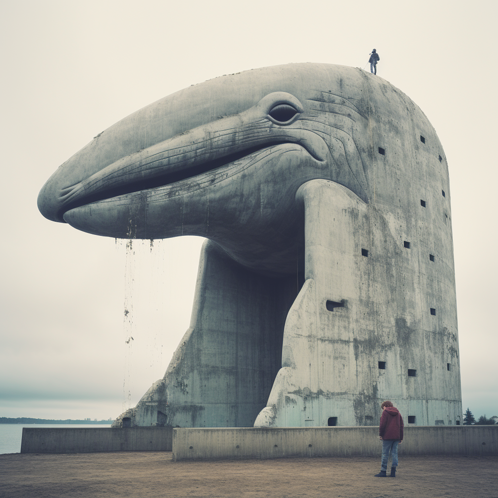 Concrete Whale Artwork