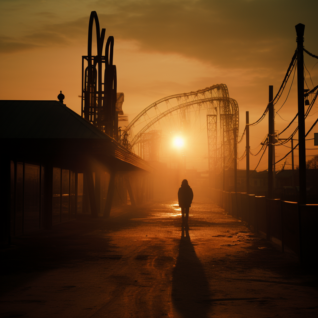 Eerie golden hour at Coney Island