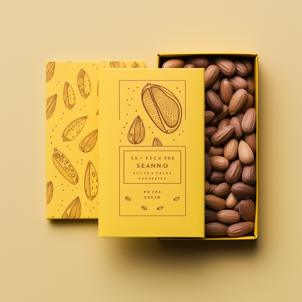 Pattern of cocoa beans on confectionery shop business card