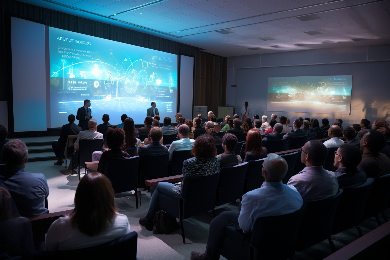 Attendees in Conference Room Engrossed in Educational Lecture