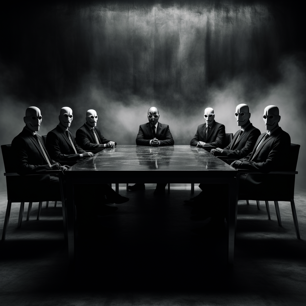 Anonymous business people discussing at conference table