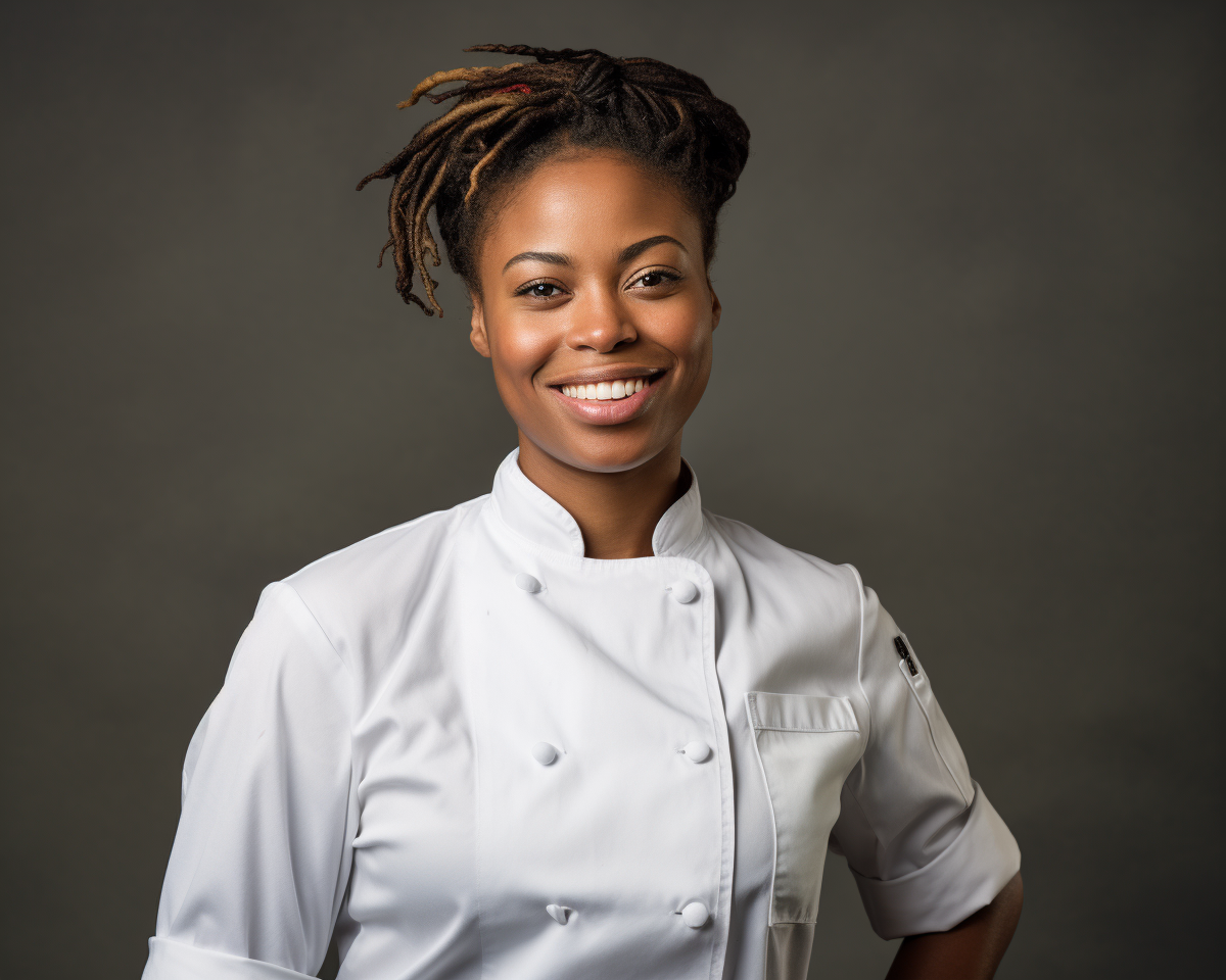 Smiling African American Female Chef