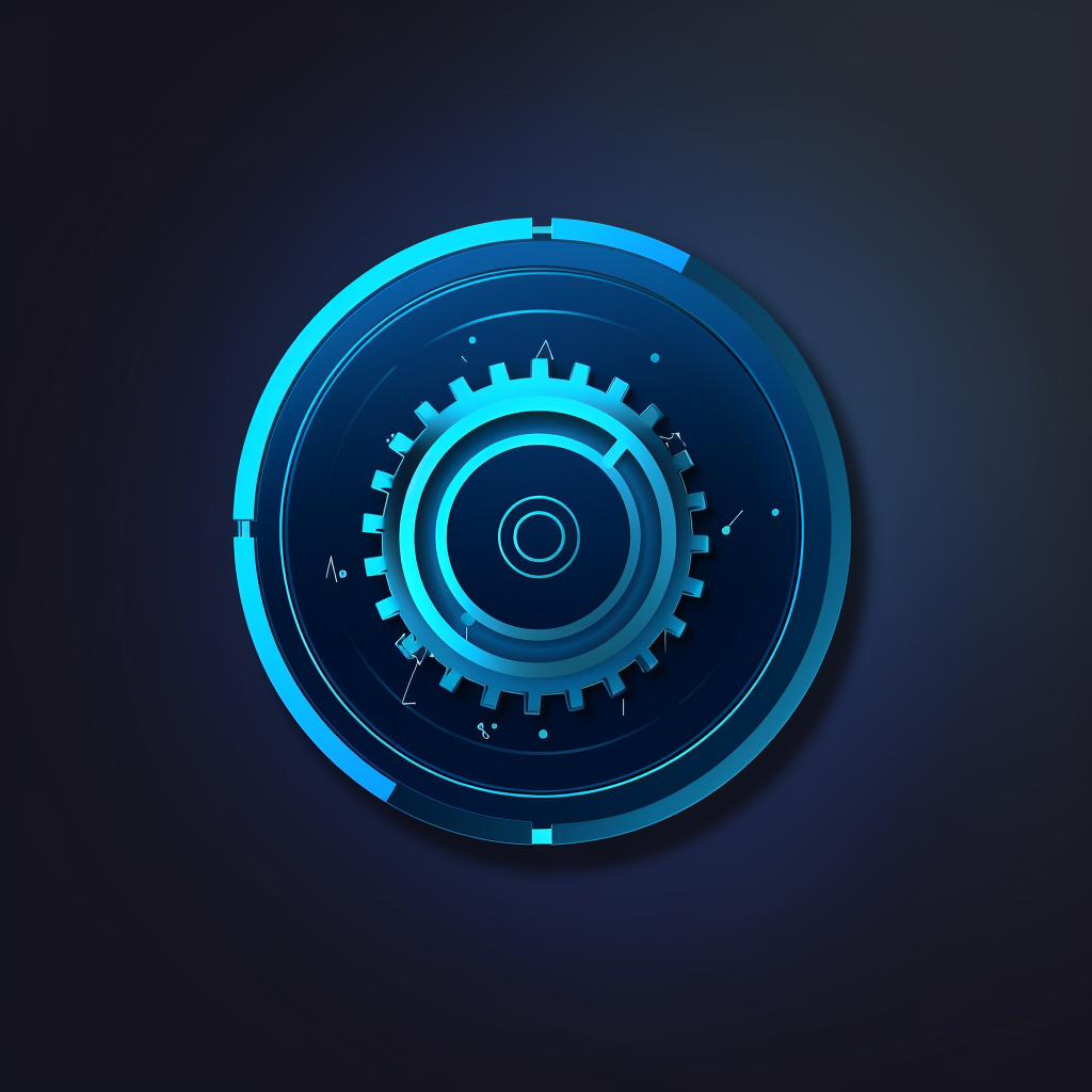 Round blue logo for IT configuration, monitoring, and automation