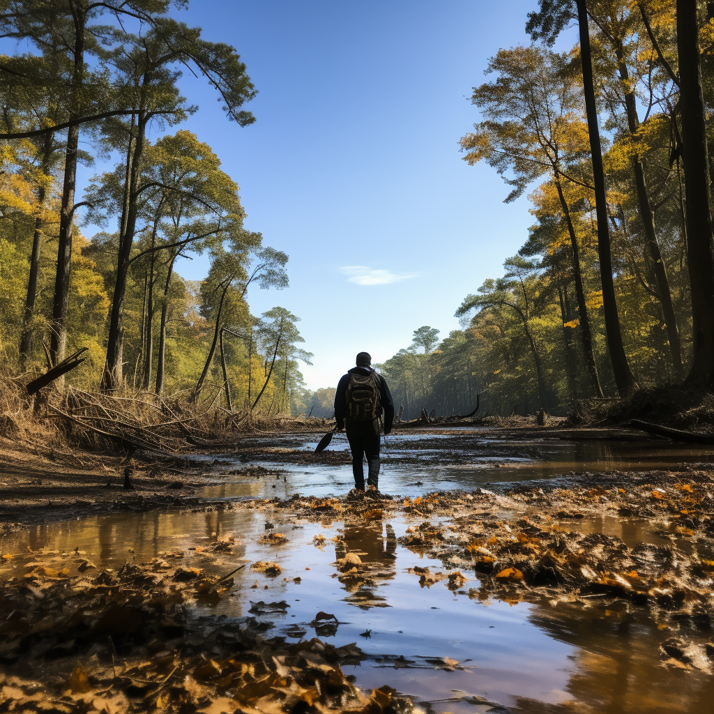 Beautiful scenery of Congaree Swamp