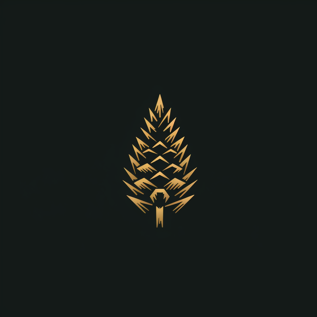 Elegant pine cone restaurant logo